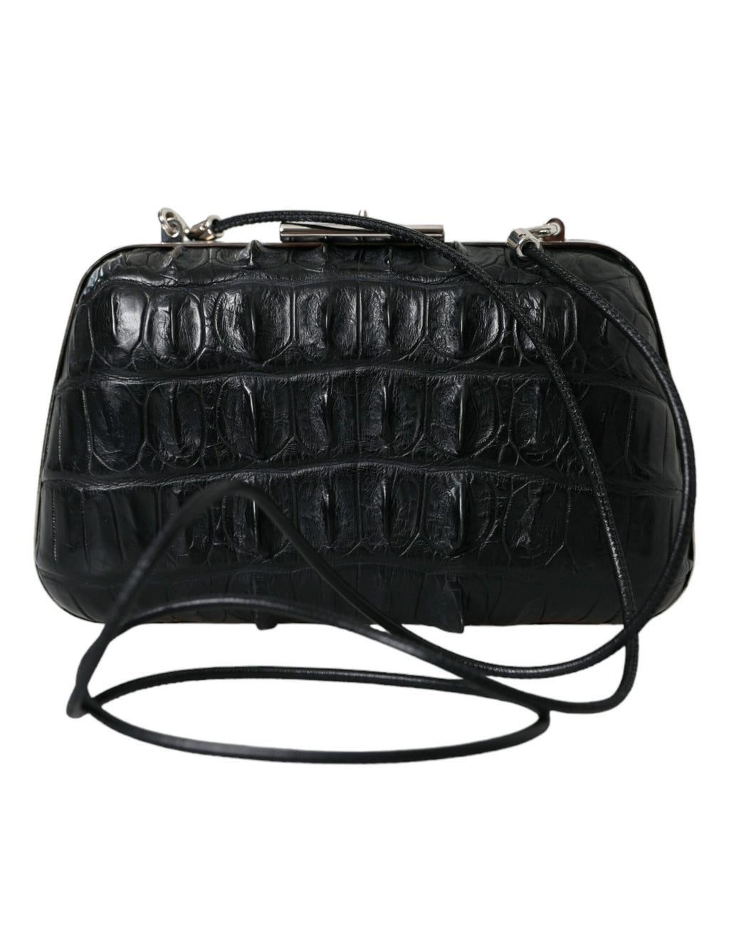 Balenciaga Black Exotic Skin Leather Shoulder Crossbody Box Clutch Bag - Lusso Punto