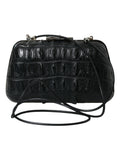 Balenciaga Black Exotic Skin Leather Shoulder Crossbody Box Clutch Bag - Lusso Punto