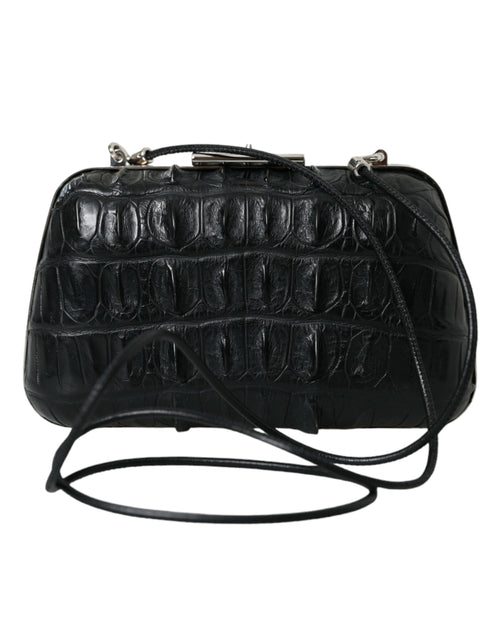 Balenciaga Black Exotic Skin Leather Shoulder Crossbody Box Clutch Bag - Lusso Punto