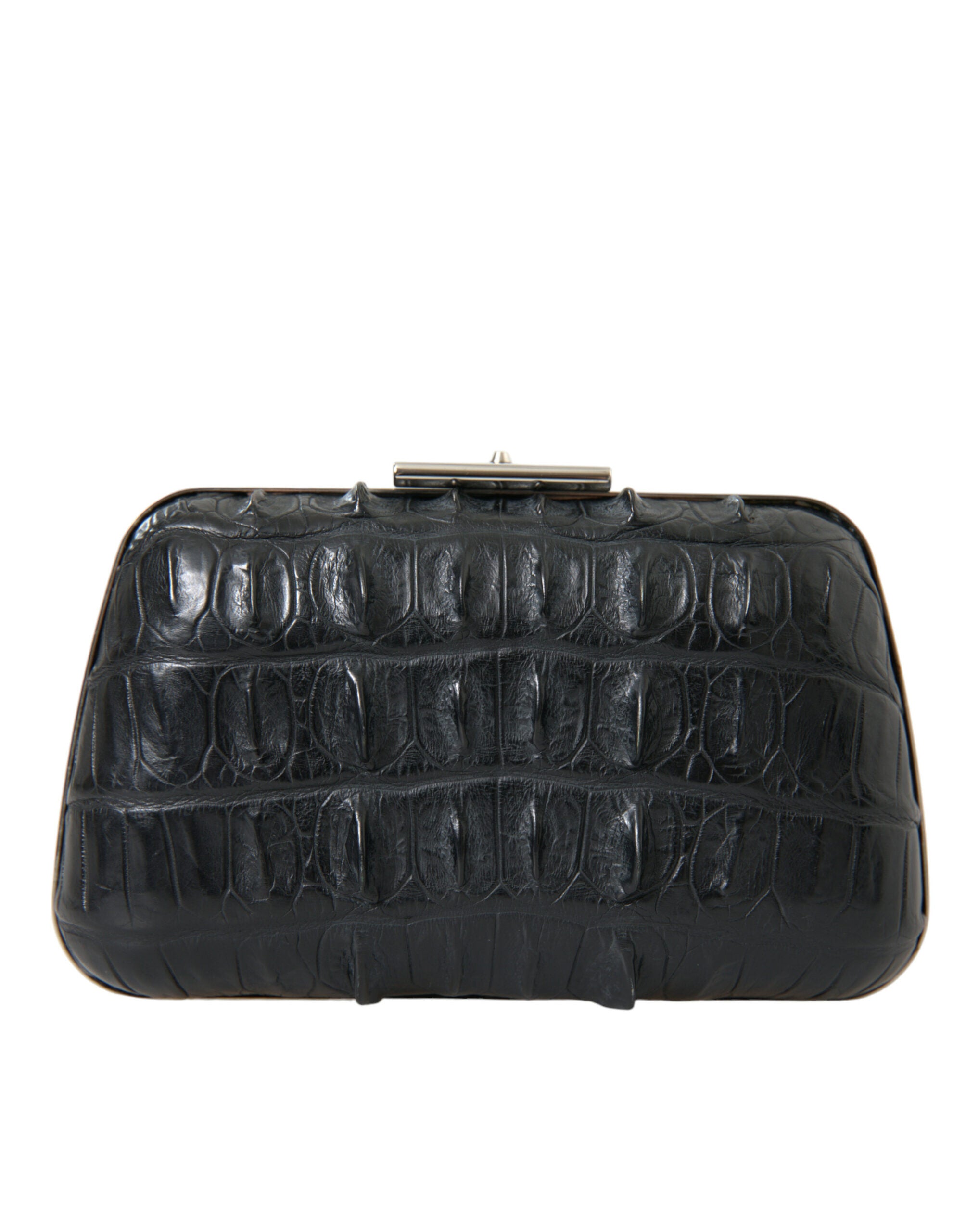 Balenciaga Black Exotic Skin Leather Shoulder Crossbody Box Clutch Bag - Lusso Punto