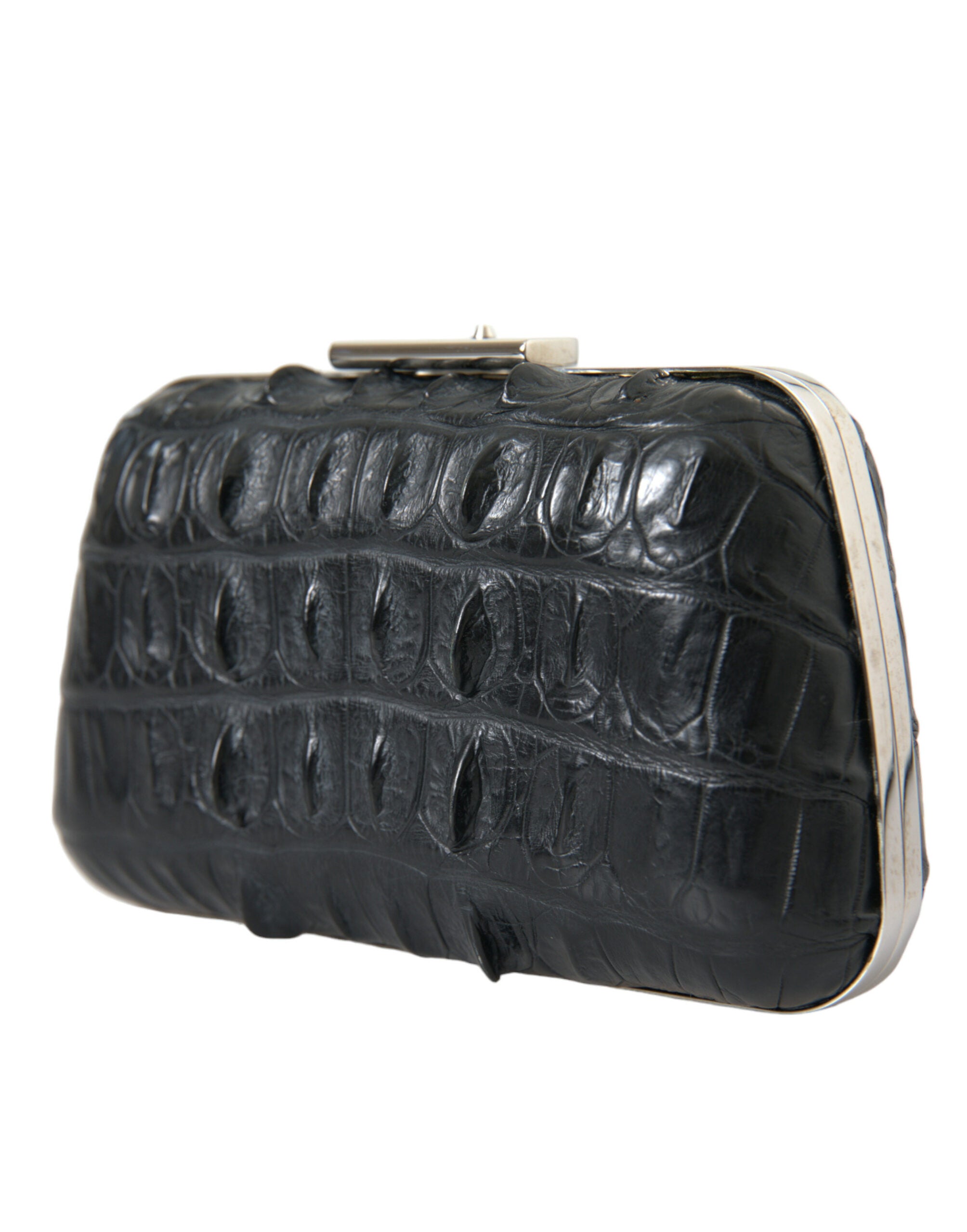 Balenciaga Black Exotic Skin Leather Shoulder Crossbody Box Clutch Bag - Lusso Punto