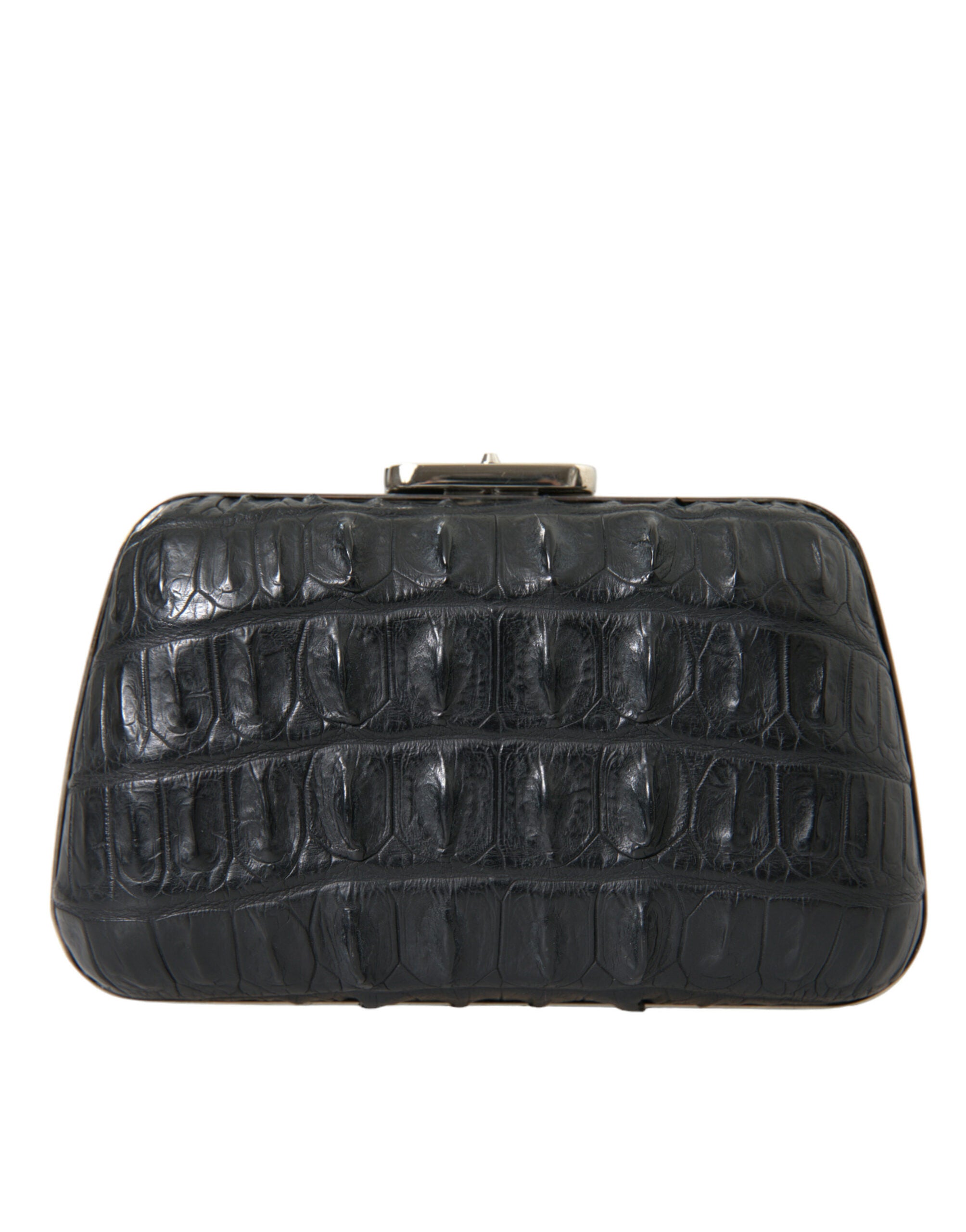 Balenciaga Black Exotic Skin Leather Shoulder Crossbody Box Clutch Bag - Lusso Punto