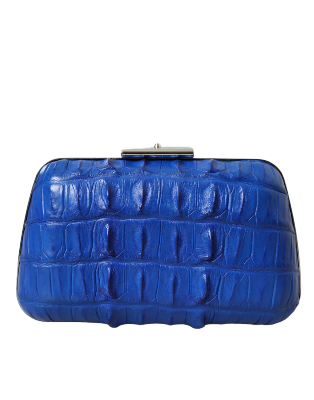 Balenciaga Blue Exotic Skin Leather Shoulder Crossbody Box Clutch Bag - Lusso Punto