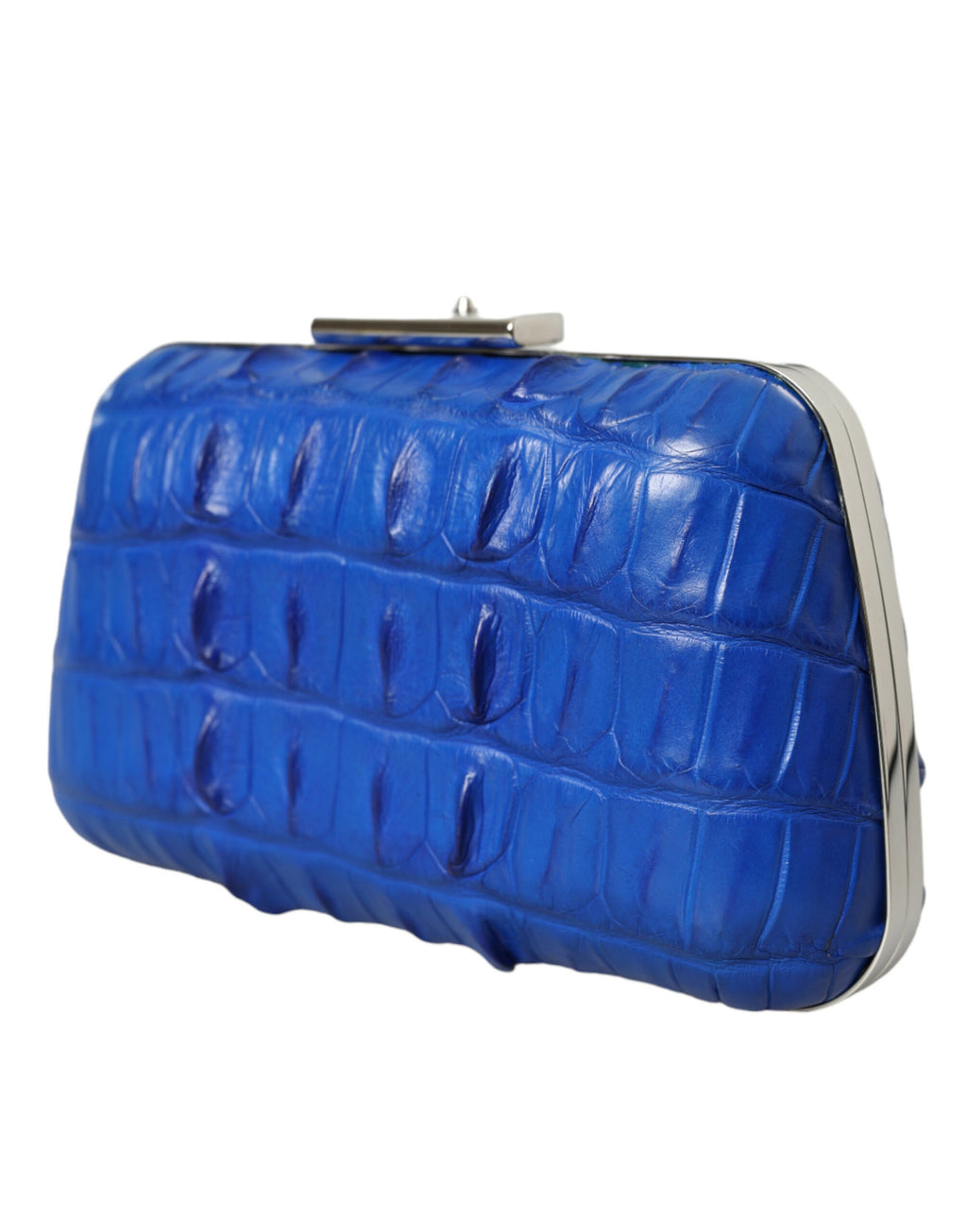 Balenciaga Blue Exotic Skin Leather Shoulder Crossbody Box Clutch Bag - Lusso Punto