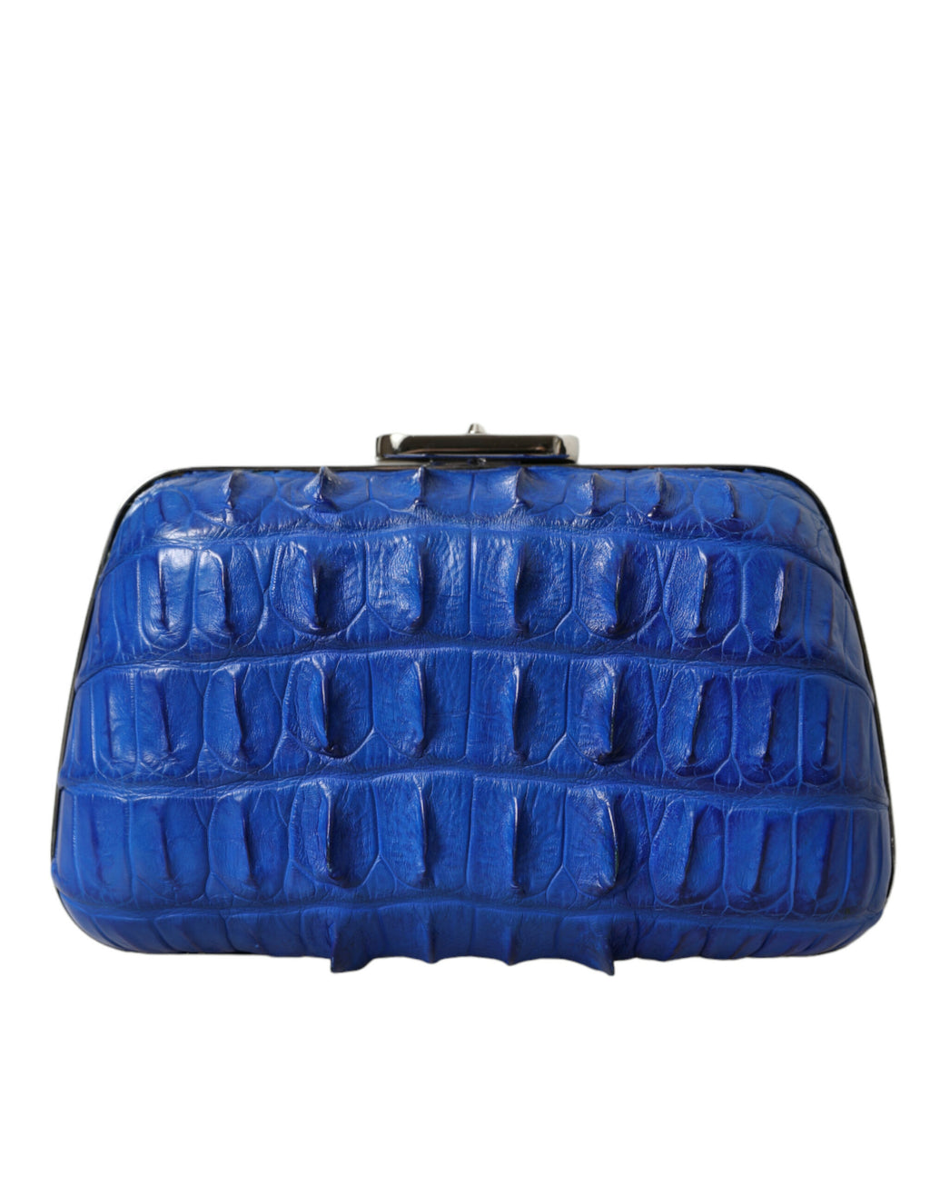 Balenciaga Blue Exotic Skin Leather Shoulder Crossbody Box Clutch Bag - Lusso Punto