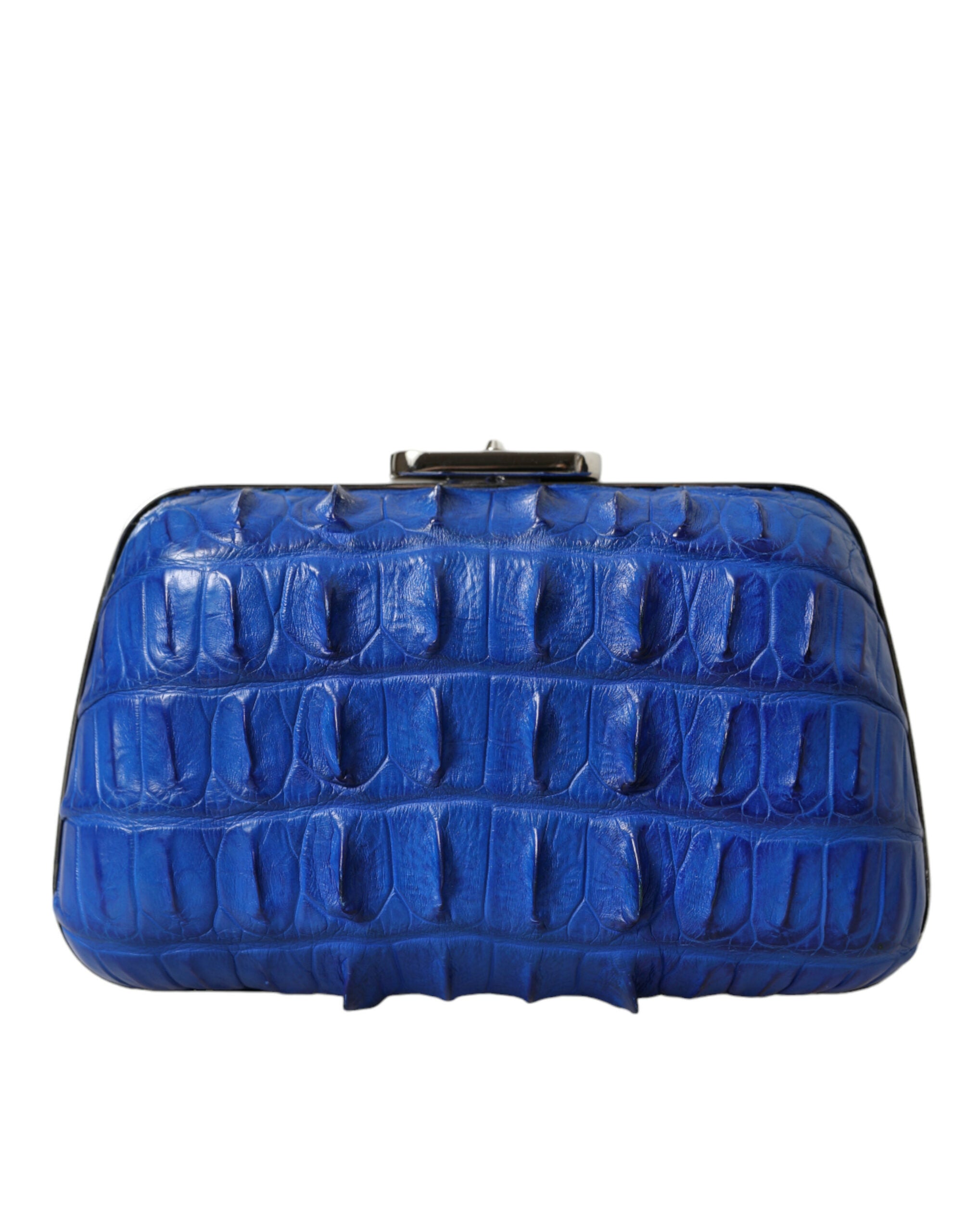 Balenciaga Blue Exotic Skin Leather Shoulder Crossbody Box Clutch Bag - Lusso Punto