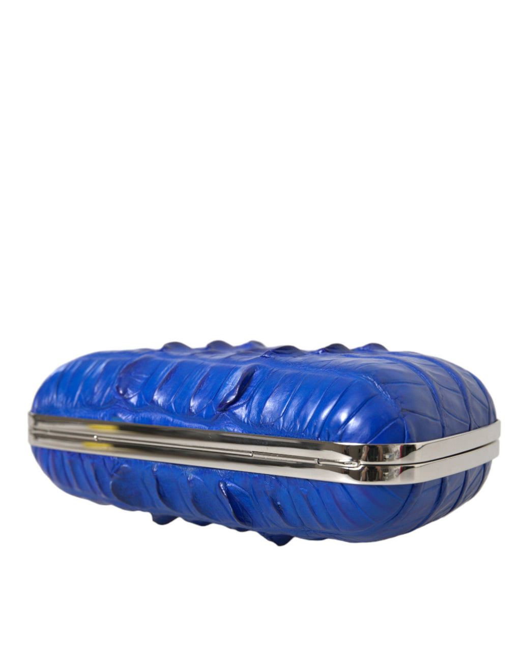 Balenciaga Blue Exotic Skin Leather Shoulder Crossbody Box Clutch Bag - Lusso Punto