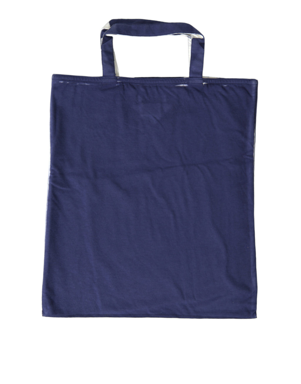 Prada Blue Jersey Fabric Logo Shoulder Shopping Tote Shopping Bag - Lusso Punto