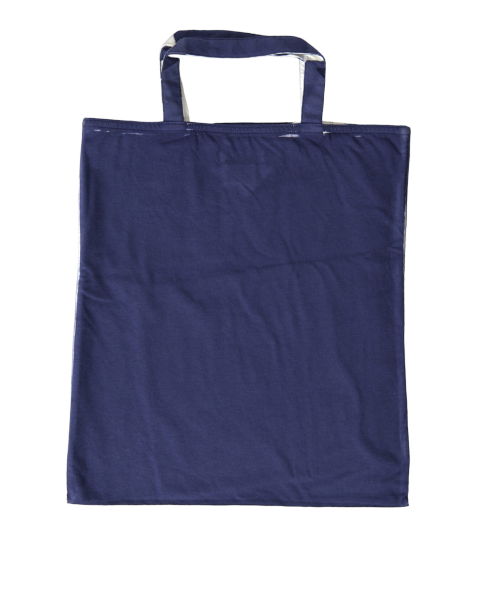 Prada Blue Jersey Fabric Logo Shoulder Shopping Tote Shopping Bag - Lusso Punto