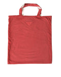 Prada Red Jersey Fabric Logo Shoulder Shopping Tote Bag - Lusso Punto