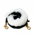 Dolce & Gabbana Black White Lapin Fur Accessory Shoulder Strap - Lusso Punto