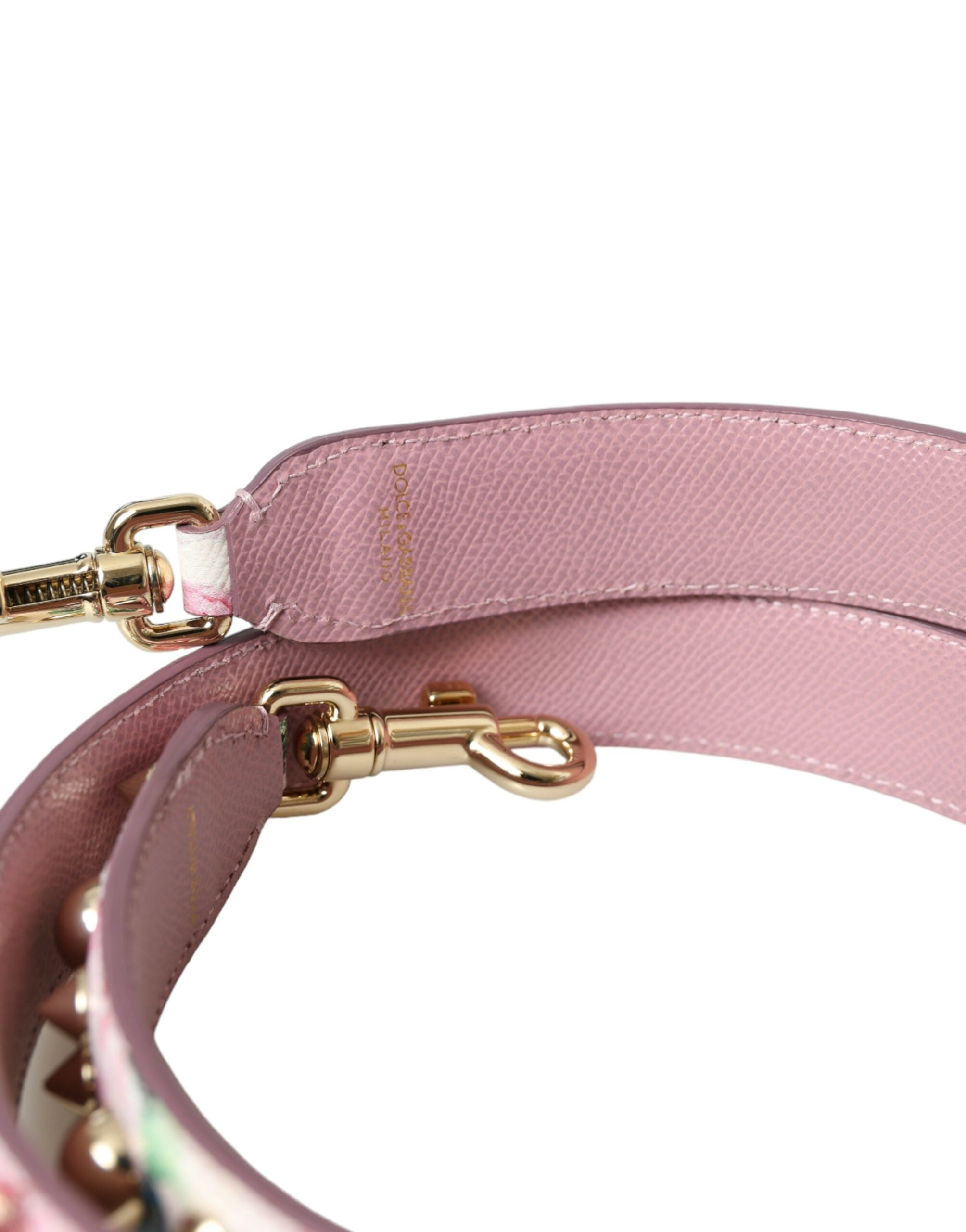 Dolce & Gabbana Pink Floral Handbag Accessory Shoulder Strap - Lusso Punto