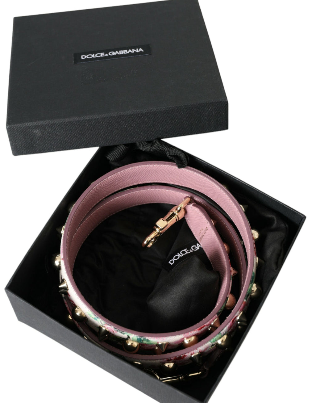 Dolce & Gabbana Pink Floral Handbag Accessory Shoulder Strap - Lusso Punto