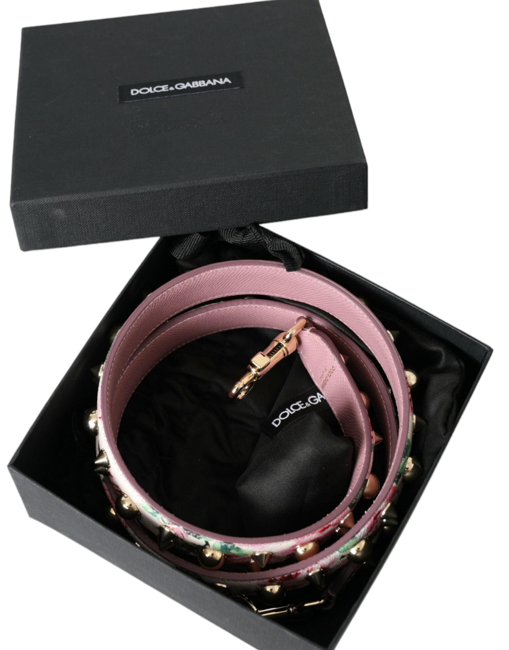 Dolce & Gabbana Pink Floral Handbag Accessory Shoulder Strap - Lusso Punto