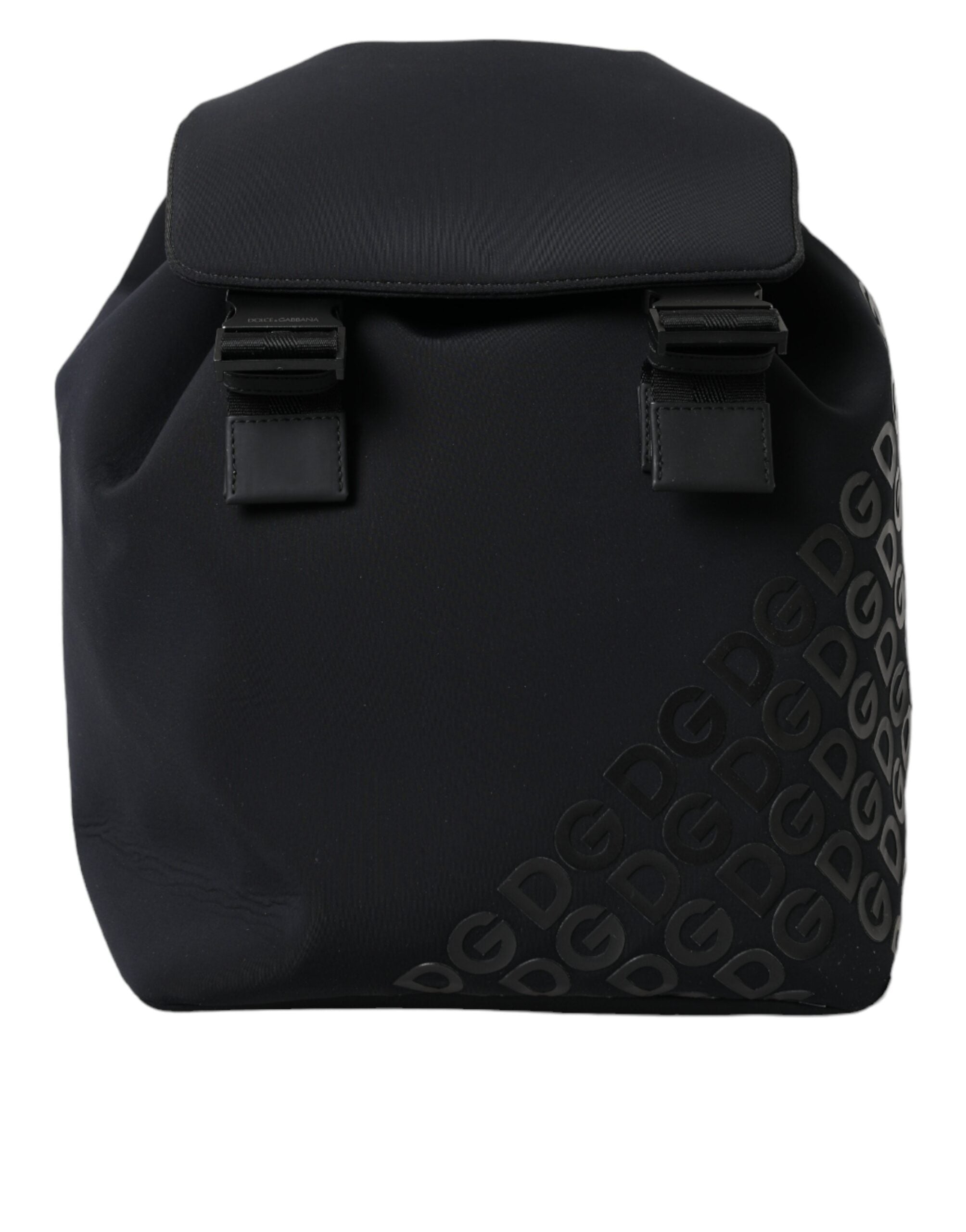 Dolce & Gabbana Black Neoprene Nylon DG Logo School Backpack Bag - Lusso Punto