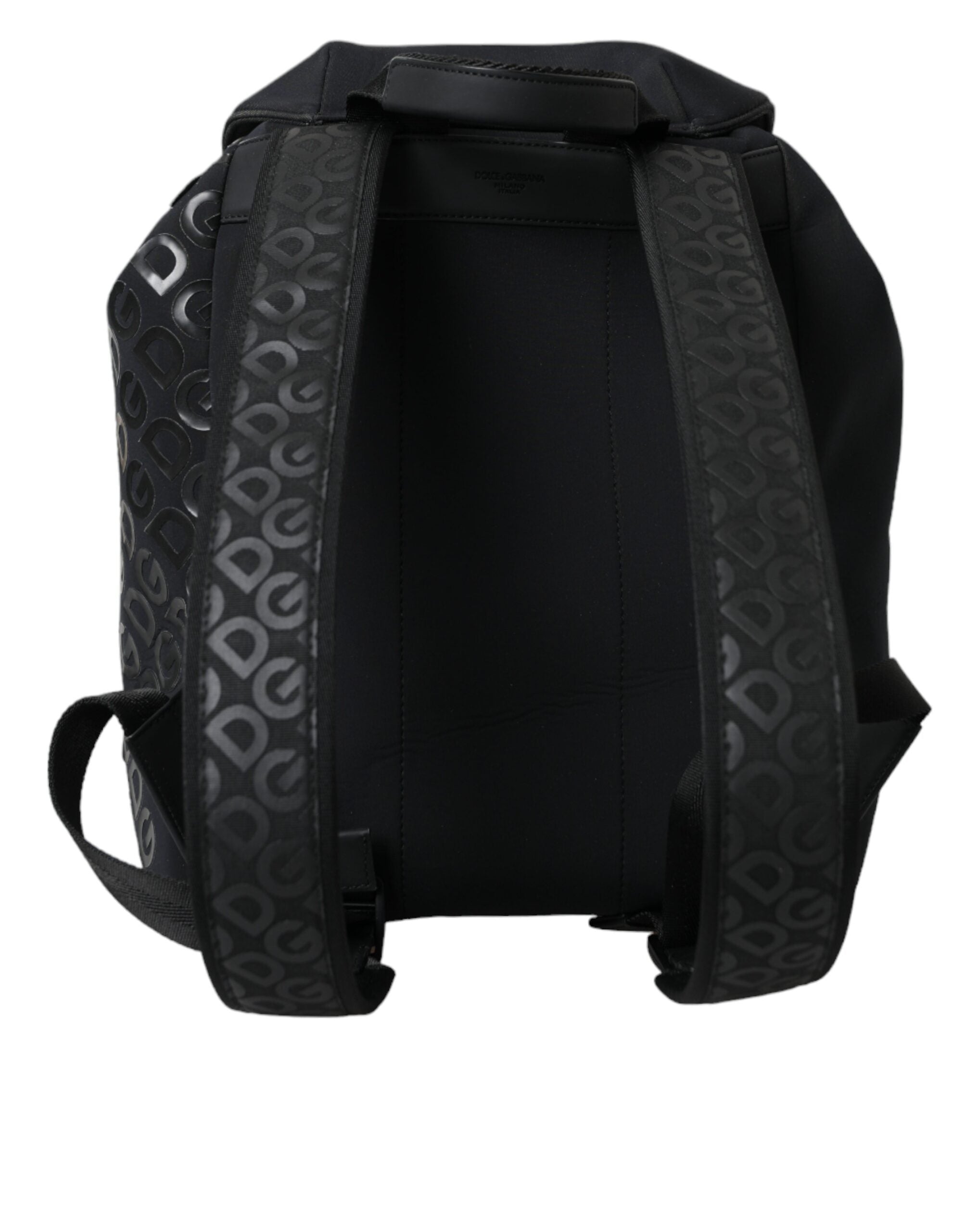 Dolce & Gabbana Black Neoprene Nylon DG Logo School Backpack Bag - Lusso Punto