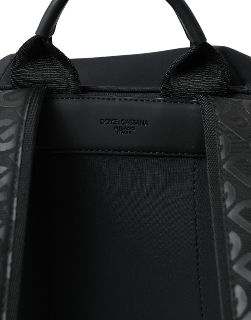 Dolce & Gabbana Black Neoprene Nylon DG Logo School Backpack Bag - Lusso Punto