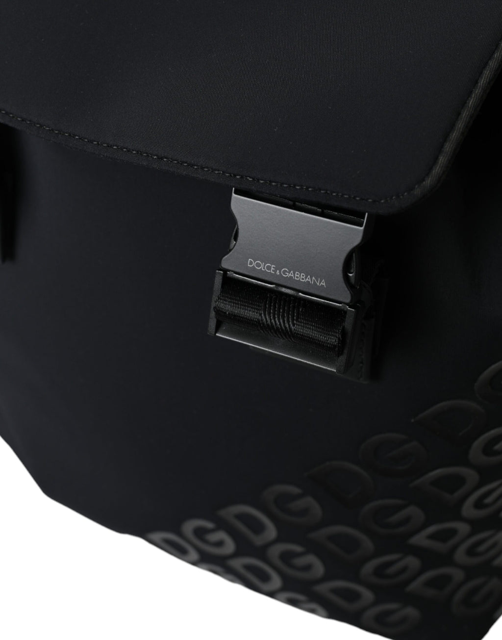 Dolce & Gabbana Black Neoprene Nylon DG Logo School Backpack Bag - Lusso Punto