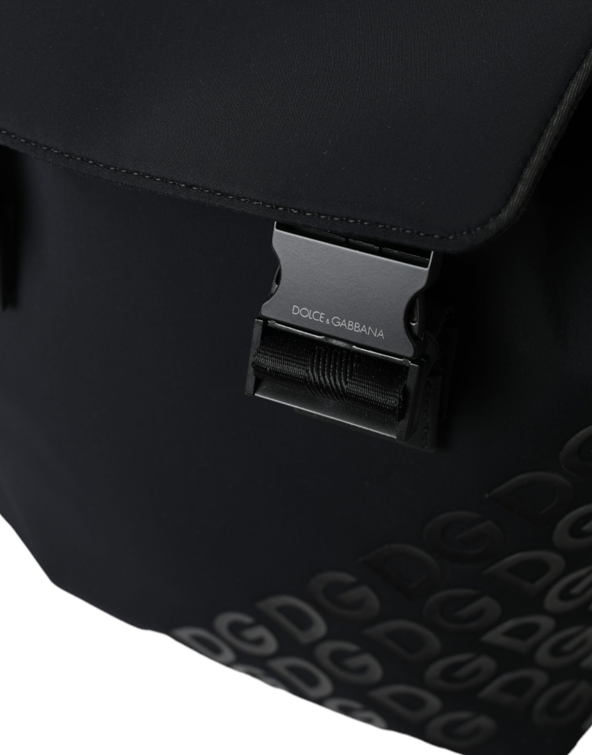 Dolce & Gabbana Black Neoprene Nylon DG Logo School Backpack Bag - Lusso Punto