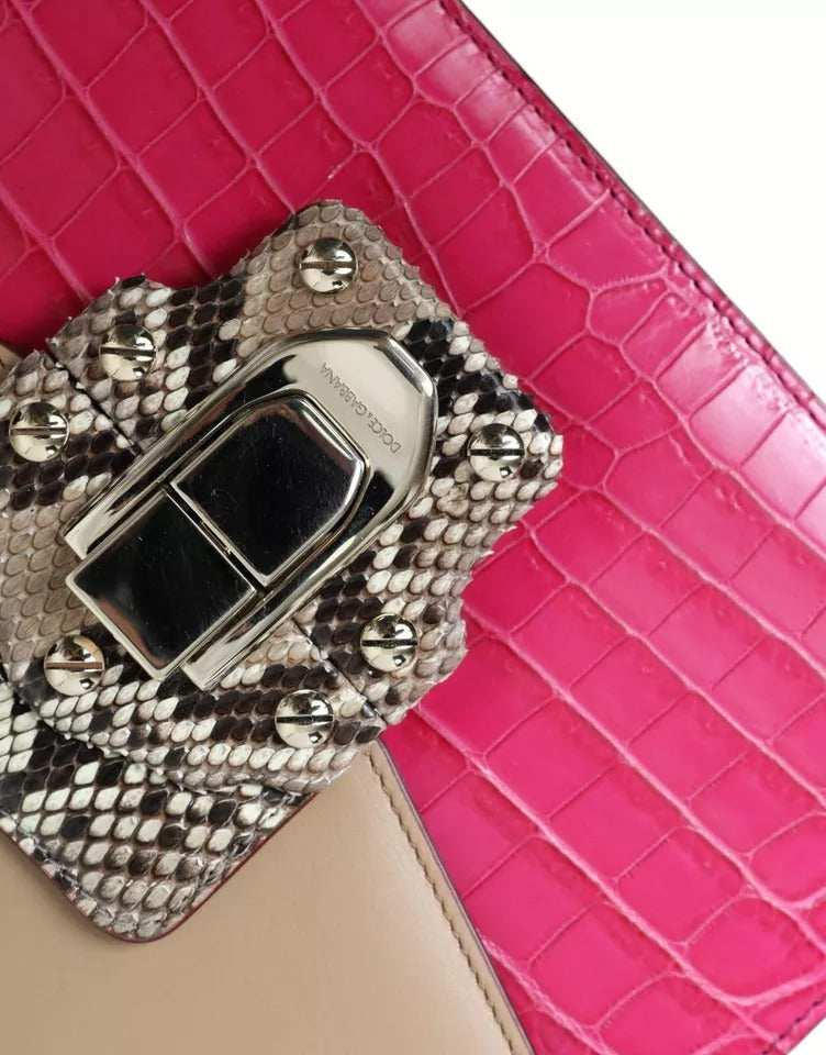 Dolce & Gabbana Multicolor Leather LUCIA Shoulder Bag - Lusso Punto