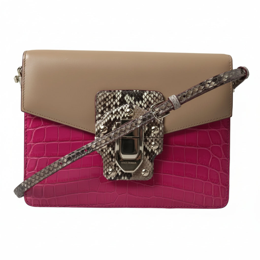 Dolce & Gabbana Multicolor Leather LUCIA Shoulder Bag - Lusso Punto