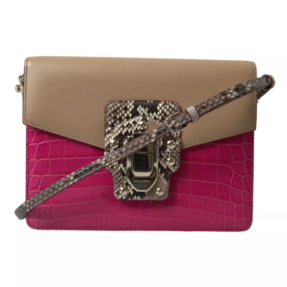 Dolce & Gabbana Multicolor Leather LUCIA Shoulder Bag - Lusso Punto