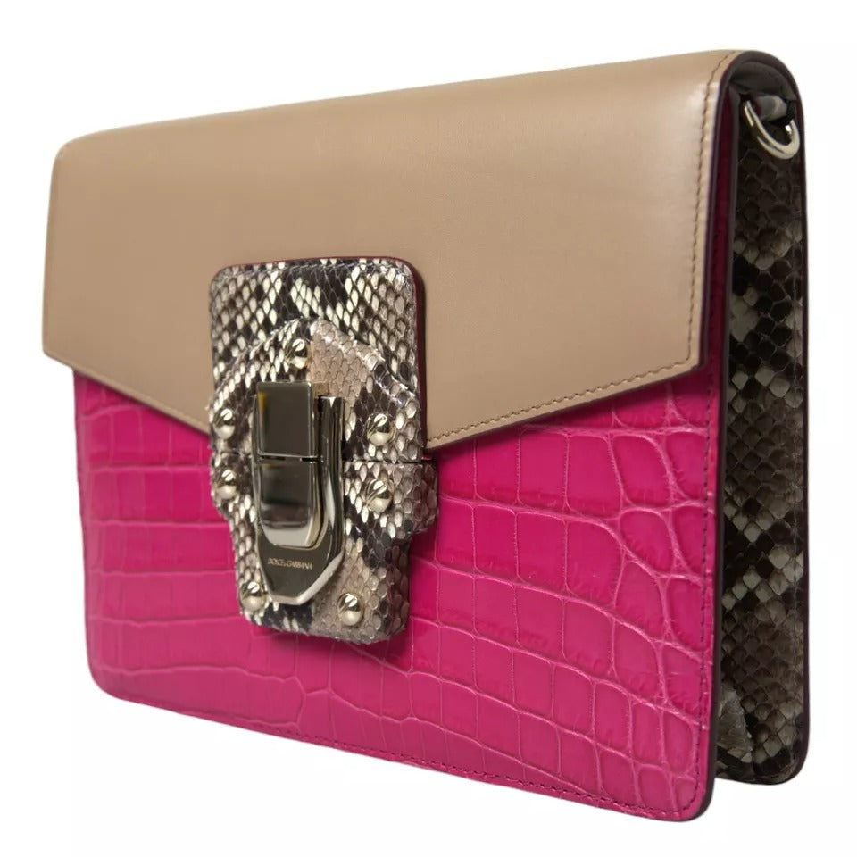 Dolce & Gabbana Multicolor Leather LUCIA Shoulder Bag - Lusso Punto