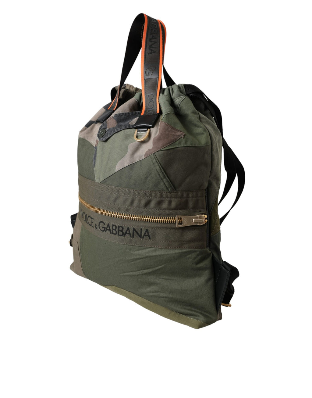 Dolce & Gabbana Military Green Patchwork Rucksack Backpack Bag - Lusso Punto