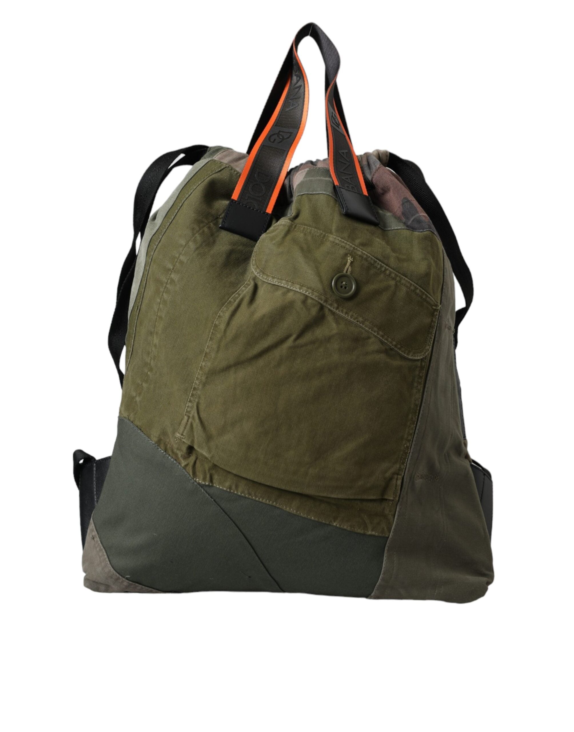 Dolce & Gabbana Military Green Patchwork Rucksack Backpack Bag - Lusso Punto