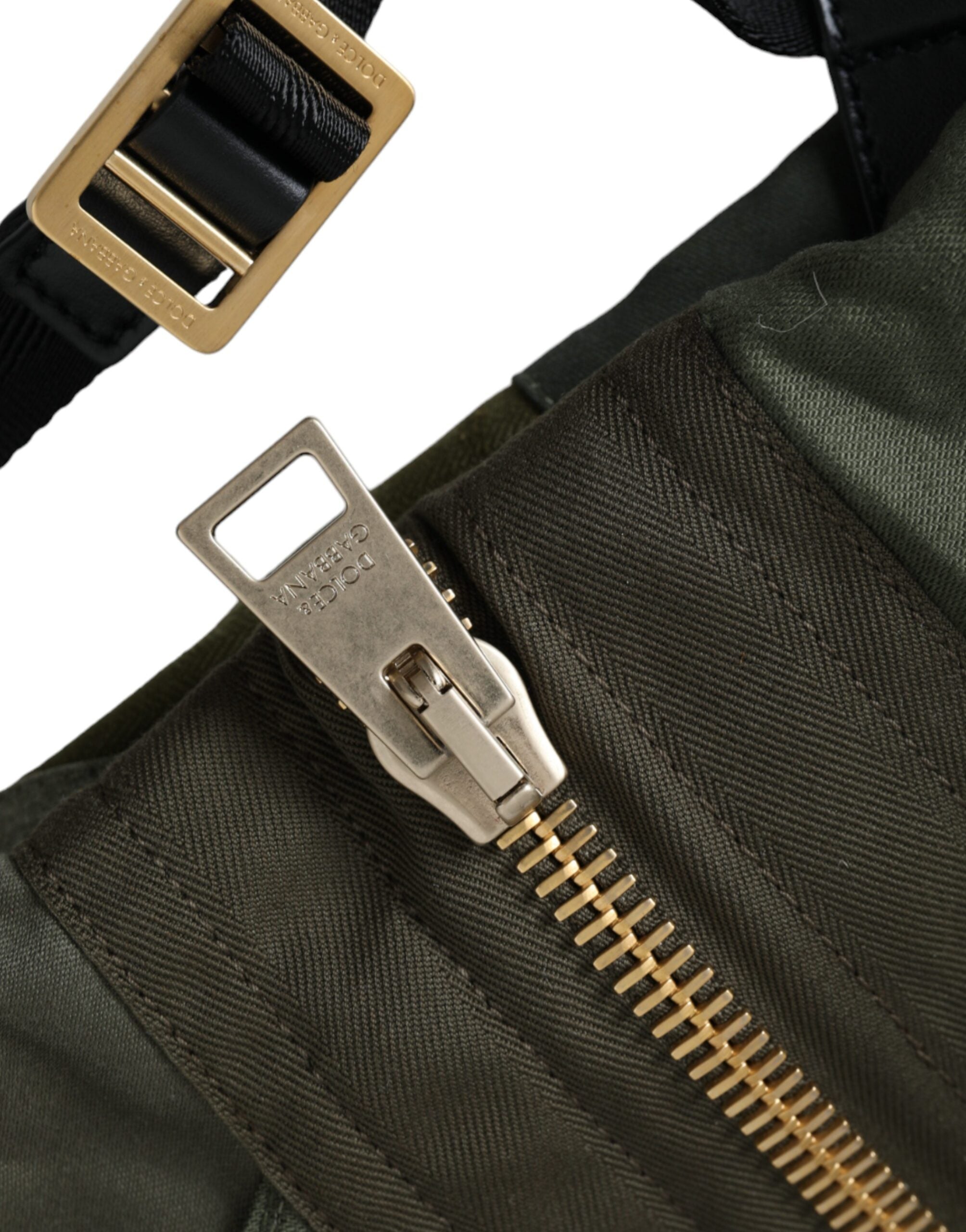 Dolce & Gabbana Military Green Patchwork Rucksack Backpack Bag - Lusso Punto