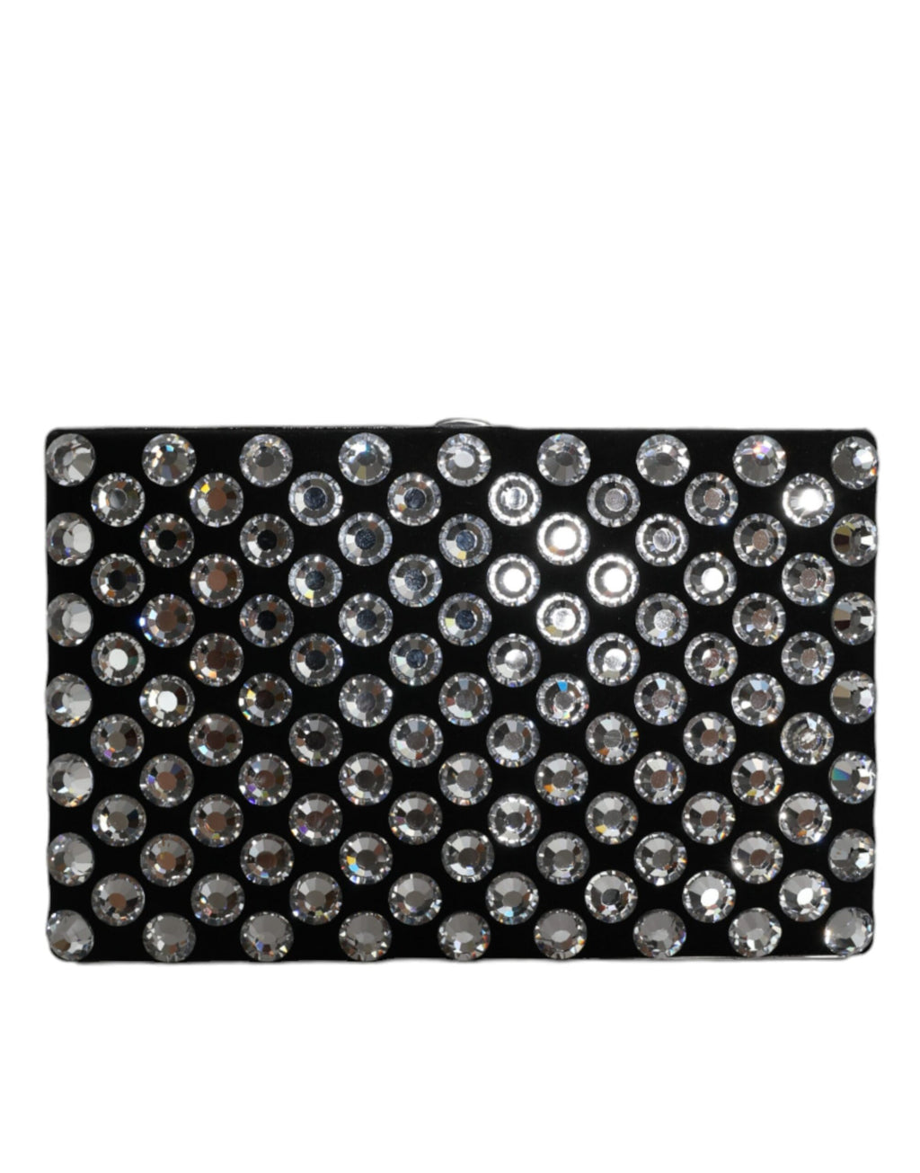 Dolce & Gabbana Black Velvet Crystal Clutch Evening Party Purse Bag - Lusso Punto