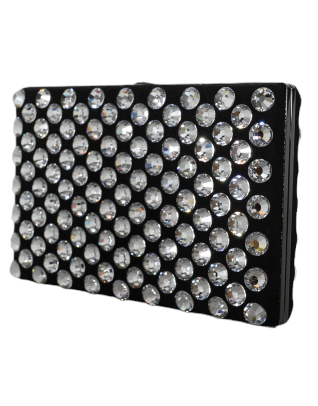 Dolce & Gabbana Black Velvet Crystal Clutch Evening Party Purse Bag - Lusso Punto