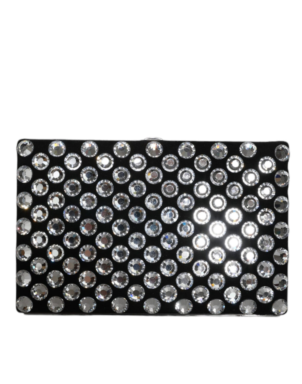 Dolce & Gabbana Black Velvet Crystal Clutch Evening Party Purse Bag - Lusso Punto