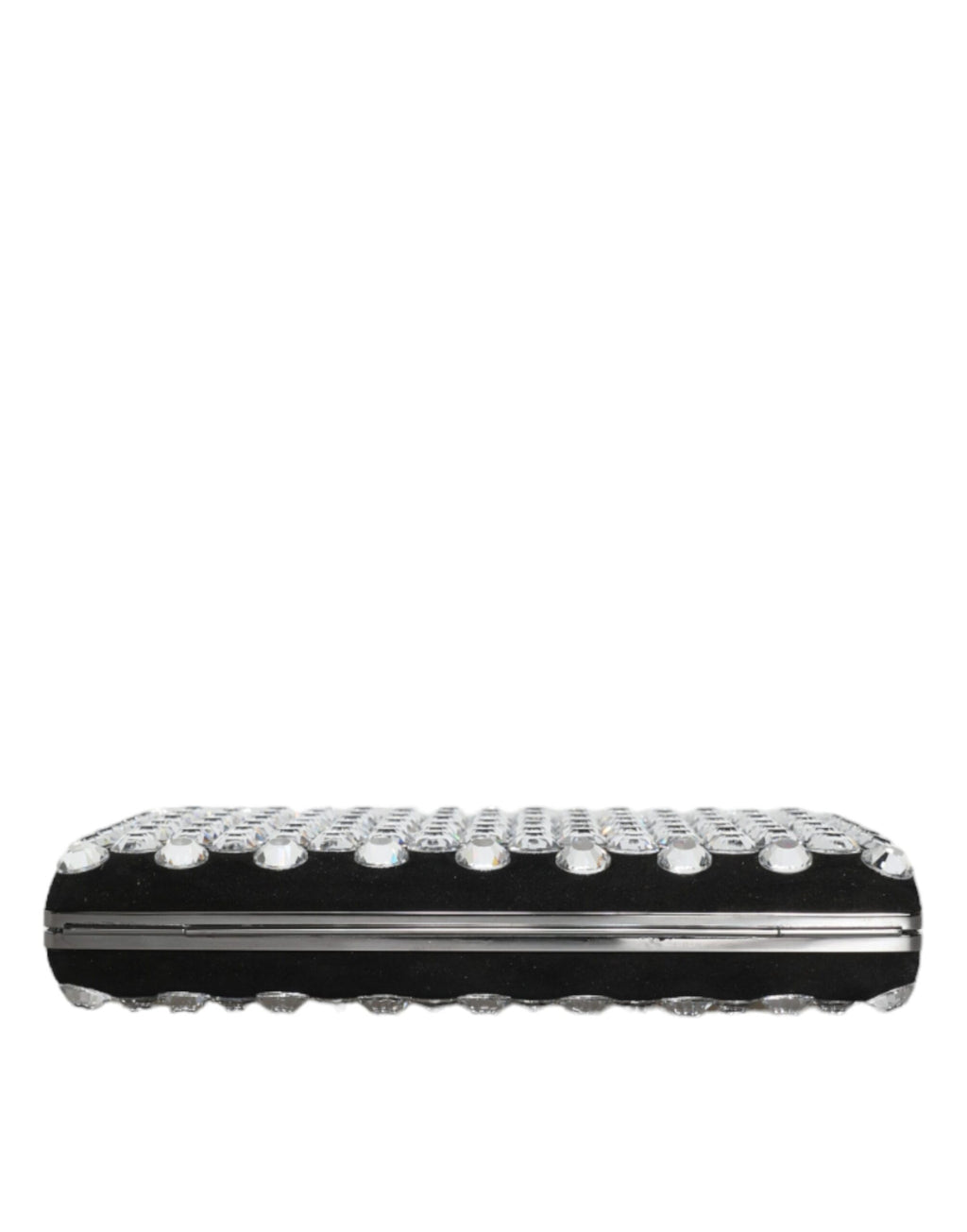 Dolce & Gabbana Black Velvet Crystal Clutch Evening Party Purse Bag - Lusso Punto