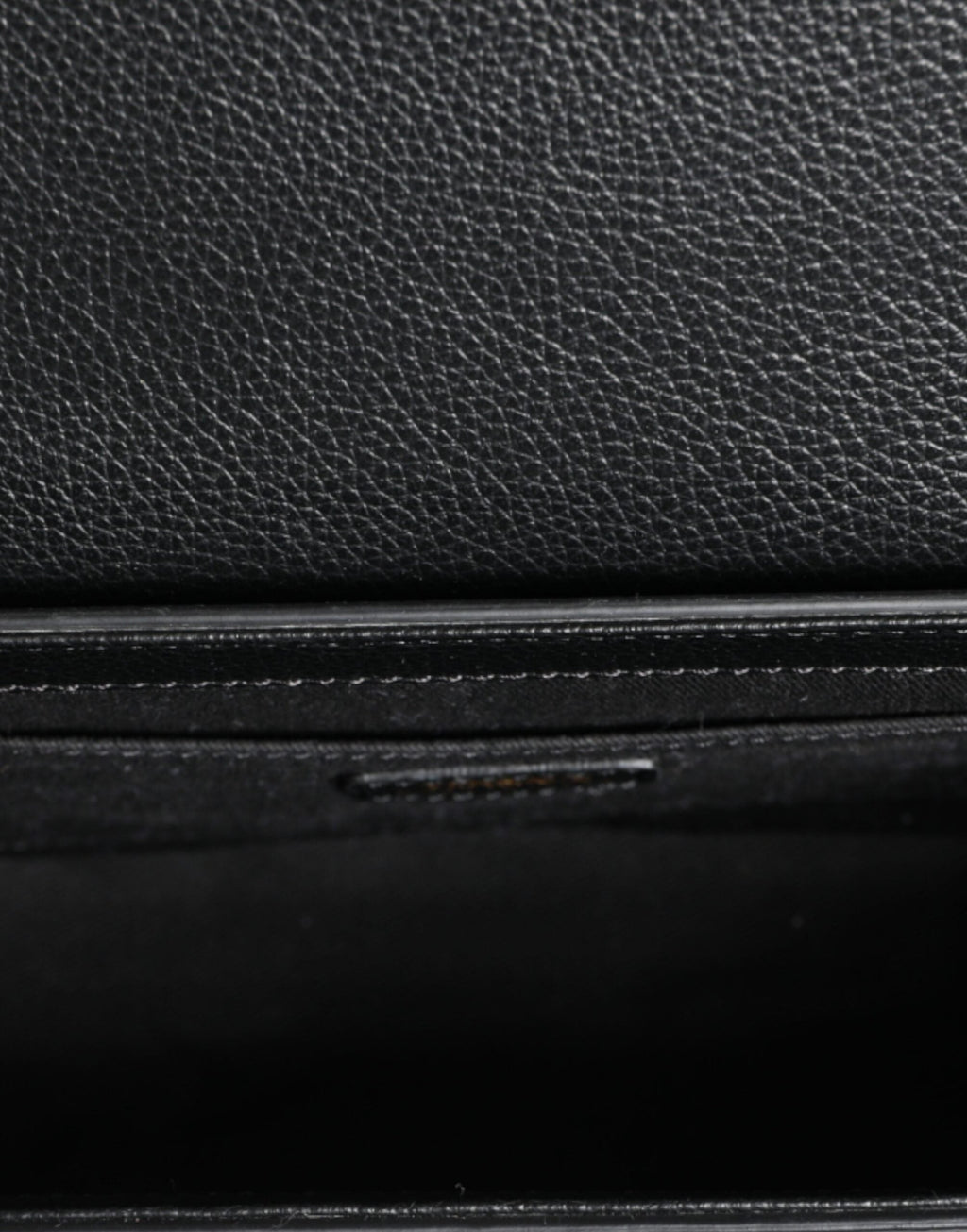 Versace Black Grainy Calf Leather Logo Crossbody Shoulder Bag Versace