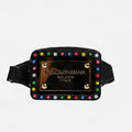 Dolce & Gabbana Black Leather LED Logo Belt Waist Fanny Pack Bag Dolce & Gabbana