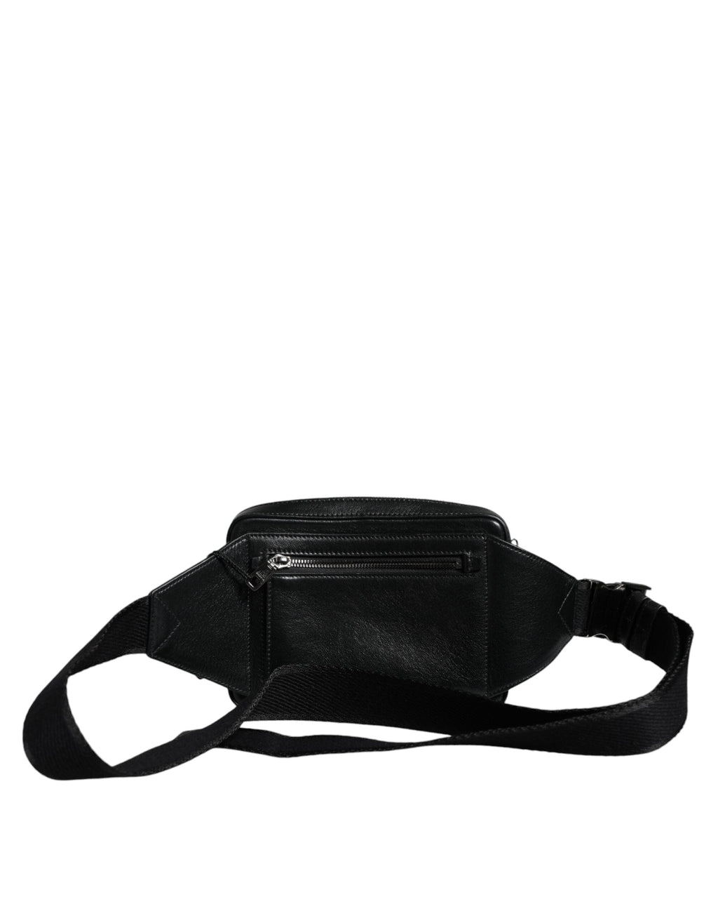 Dolce & Gabbana Black Leather LED Logo Belt Waist Bag Dolce & Gabbana