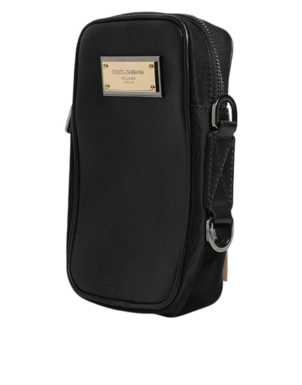 Dolce & Gabbana Black Grain Leather Logo Plaque Clutch Bag II Dolce & Gabbana