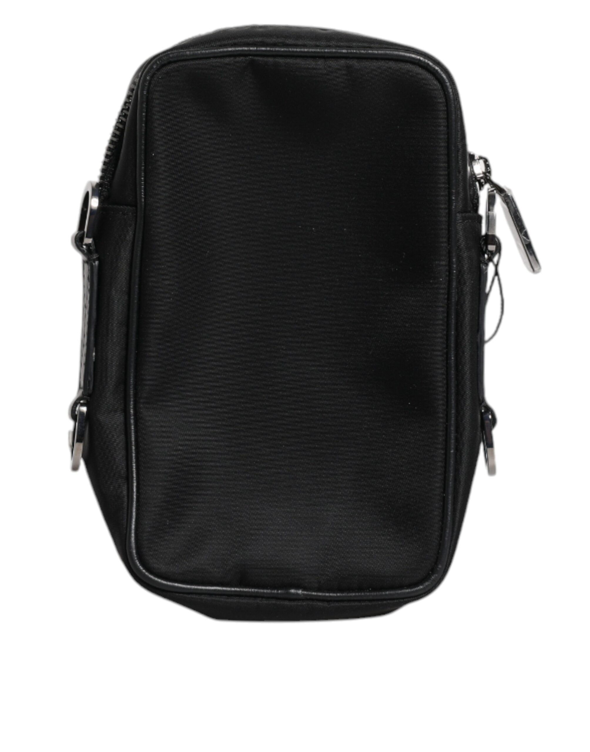Dolce & Gabbana Black Grain Leather Logo Plaque Clutch Bag II Dolce & Gabbana