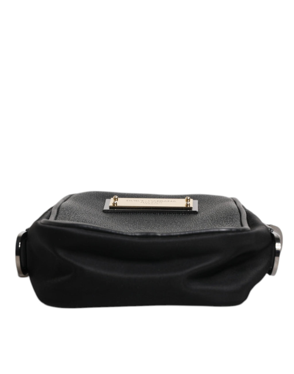 Dolce & Gabbana Black Grain Leather Logo Plaque Clutch Bag II Dolce & Gabbana