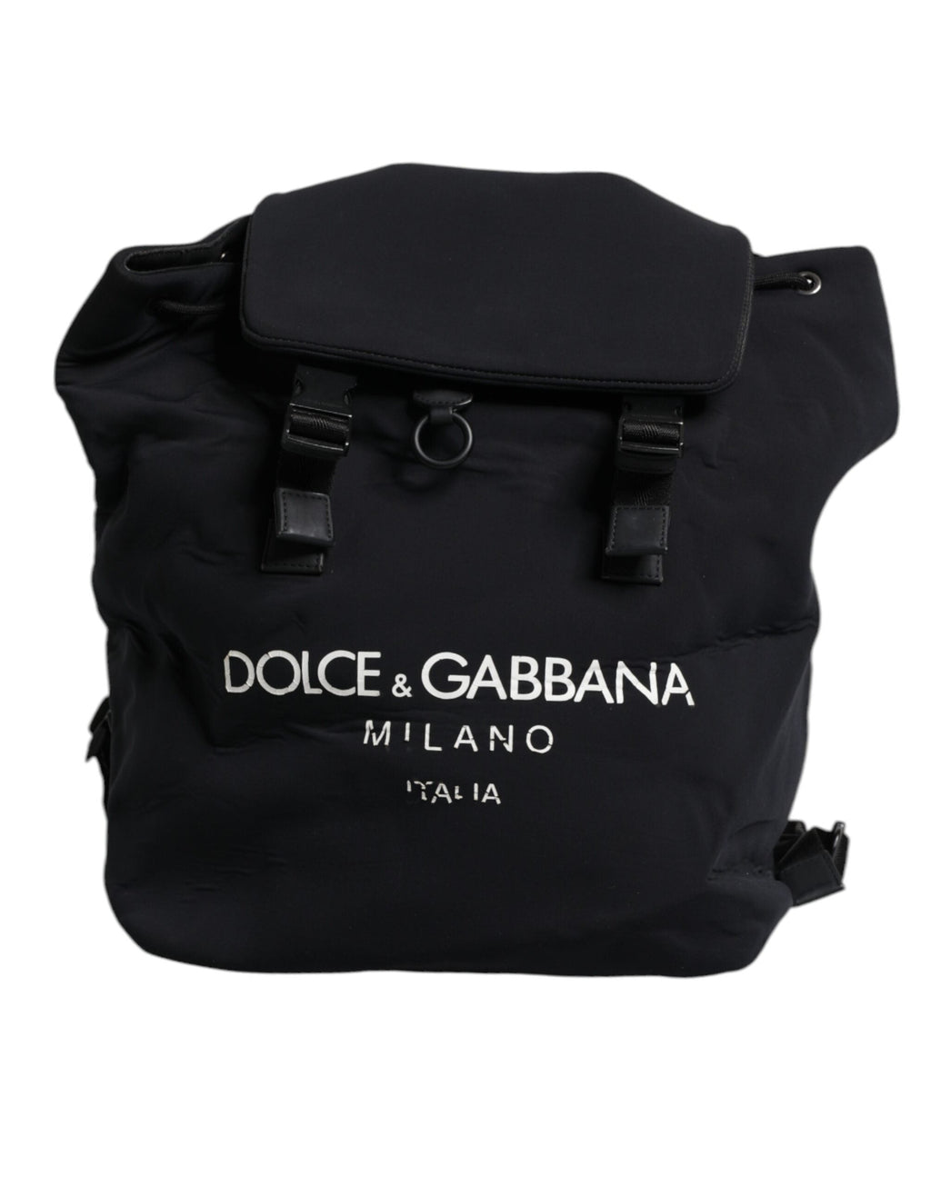 Dolce & Gabbana Black Neoprene Nylon DG Logo School Backpack Bag Dolce & Gabbana