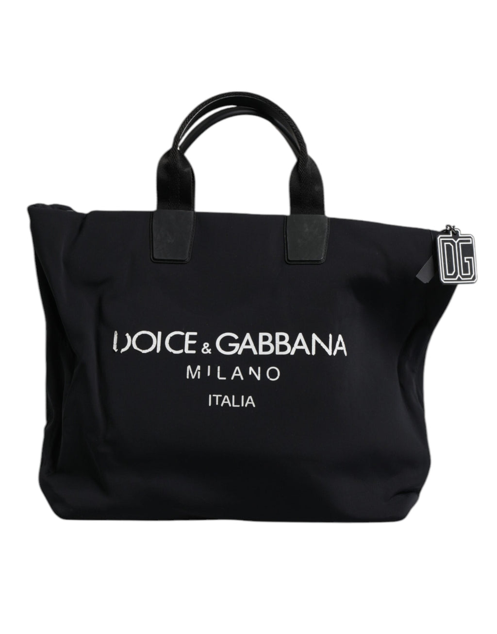 Dolce & Gabbana Black Canvas DG Logo Shopping Tote Bag Dolce & Gabbana