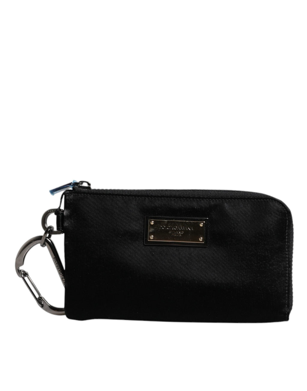 Dolce & Gabbana Black Nylon Logo Plaque Keyring Pouch Clutch Bag III Dolce & Gabbana