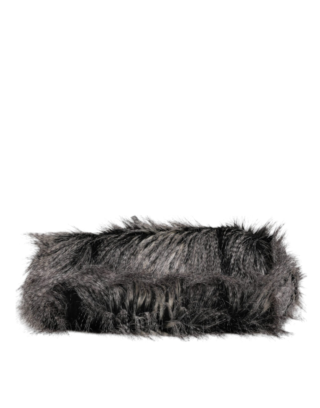 Dolce & Gabbana Black Oversize Faux Fur Shopping Tote Bag Dolce & Gabbana