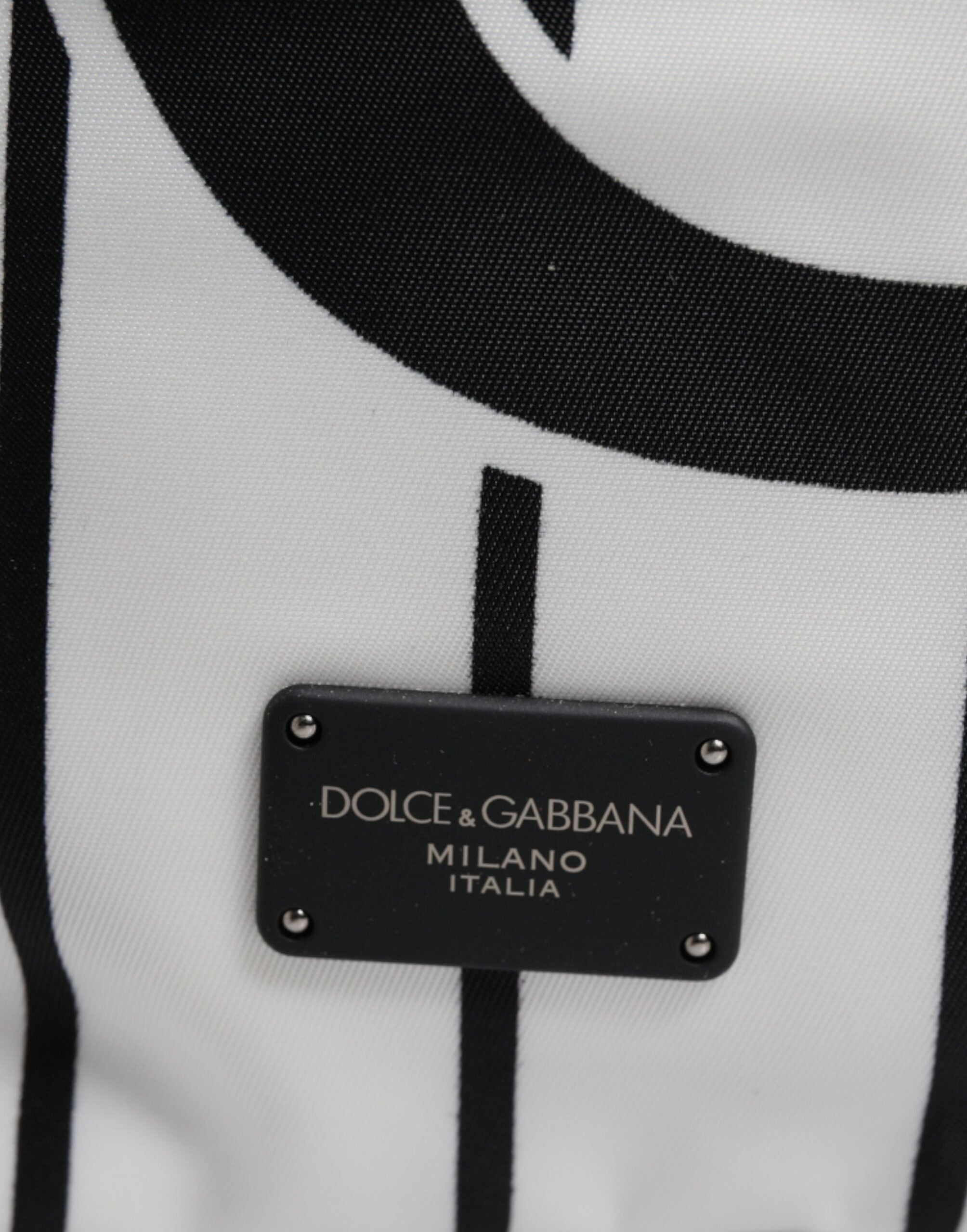 Dolce & Gabbana Black & White Vulcano Royal King Print Men Backpack Dolce & Gabbana