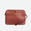 Dolce & Gabbana Bordeaux Croc Leather Logo Plaque Men Briefcase Bag Dolce & Gabbana
