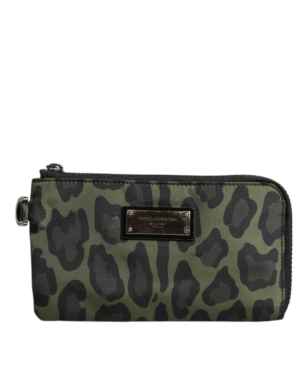 Dolce & Gabbana Green Leopard Leather Logo Plaque Multifunctional Kit Bag Dolce & Gabbana