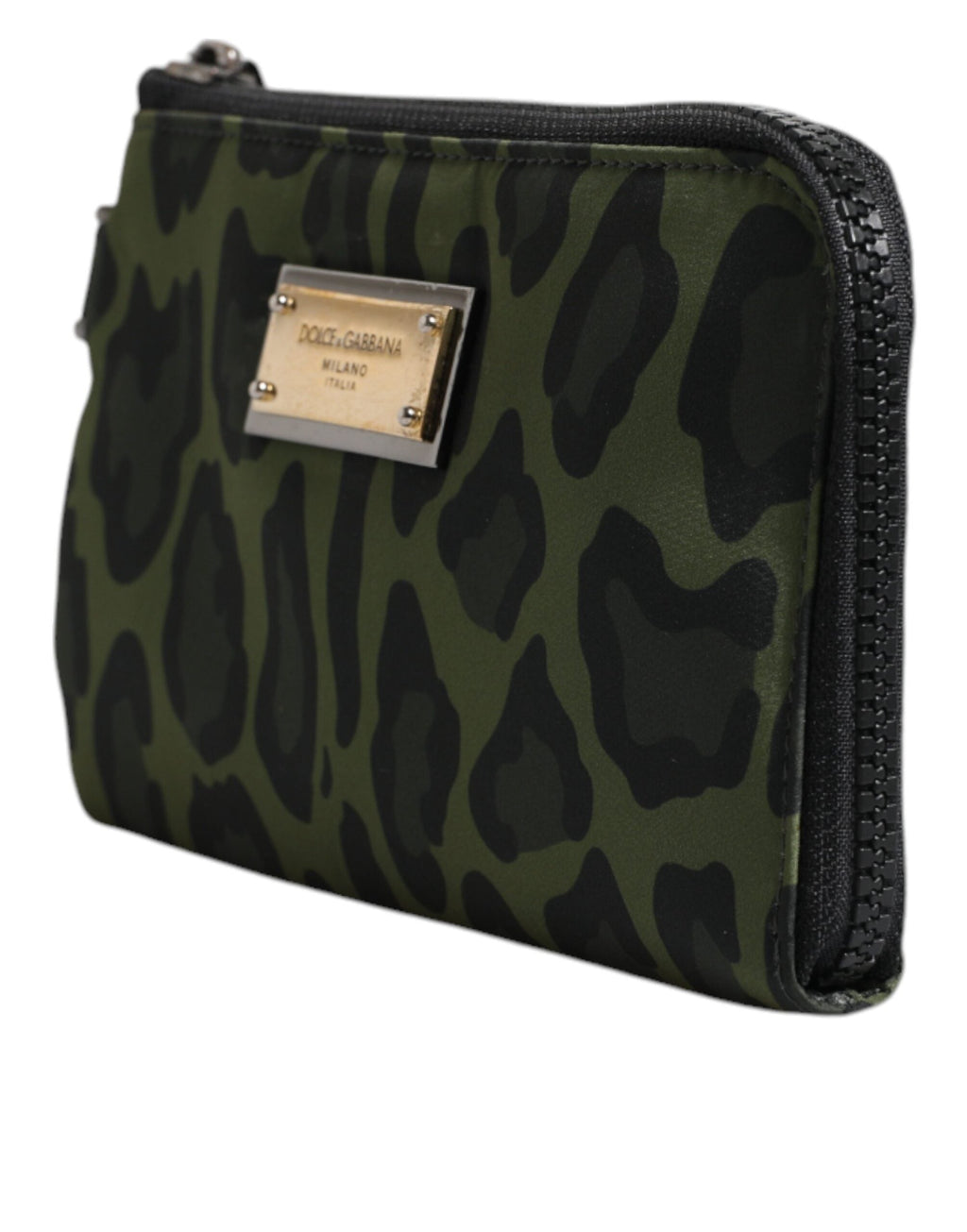 Dolce & Gabbana Green Leopard Leather Logo Plaque Multifunctional Kit Bag Dolce & Gabbana