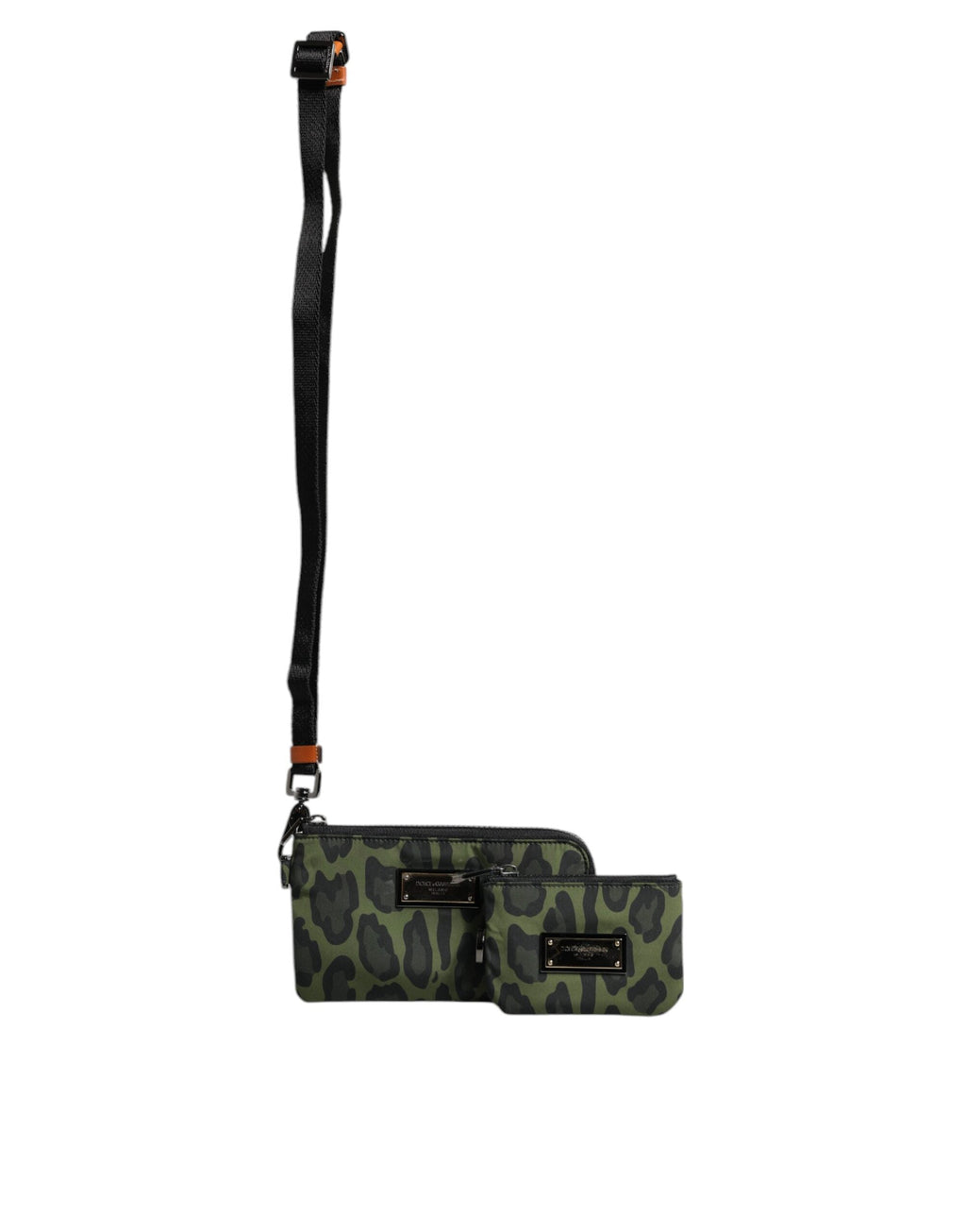 Dolce & Gabbana Green Leopard Leather Logo Plaque Multifunctional Kit Bag Dolce & Gabbana