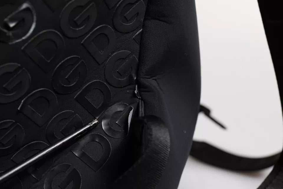 Dolce & Gabbana Black Neoprene Nylon DG Logo School Backpack II Dolce & Gabbana